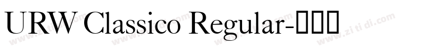 URW Classico Regular字体转换